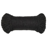 Work Rope Black 8 mm 100 m Polypropylene - Side View