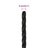 Work Rope Black 8 mm 100 m Polypropylene - Rear View