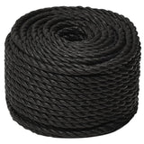 Work Rope Black 12 mm 50 m Polypropylene - Front View