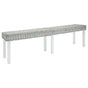 Bench White 160x35x45 cm Natural Kubu Rattan