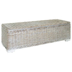 Storage Box White 110 cm Natural Kubu Rattan
