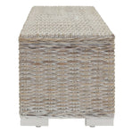 Storage Box White 110 cm Natural Kubu Rattan