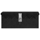 Storage Box Black 50x15x20.5 cm Aluminium