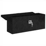Storage Box Black 50x15x20.5 cm Aluminium - Top-Down View
