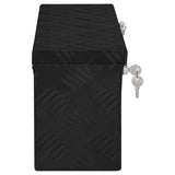Storage Box Black 50x15x20.5 cm Aluminium