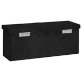 Storage Box Black 50x15x20.5 cm Aluminium