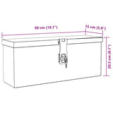 Storage Box Black 50x15x20.5 cm Aluminium - Extra Image