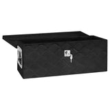 Storage Box Black 60x23.5x23 cm Aluminium - Rear View