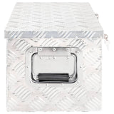 Storage Box Silver 70x31x27 cm Aluminium - Top-Down View