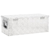 Storage Box Silver 70x31x27 cm Aluminium - 45-Degree Angle