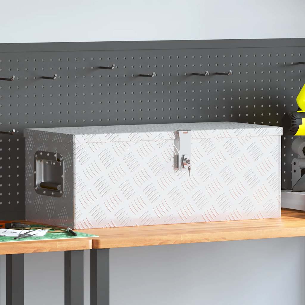 Storage Box Silver 70x31x27 cm Aluminium