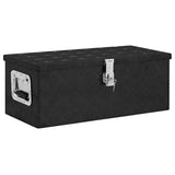 Storage Box Black 70x31x27 cm Aluminium - Front View