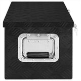 Storage Box Black 70x31x27 cm Aluminium - Top-Down View