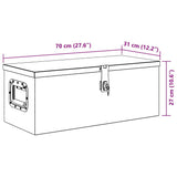 Storage Box Black 70x31x27 cm Aluminium - Extra Image