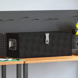 Storage Box Black 70x31x27 cm Aluminium