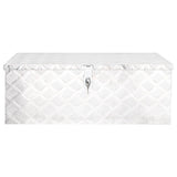 Storage Box Silver 80x39x30 cm Aluminium - Side View