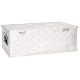 Storage Box Silver 80x39x30 cm Aluminium - 45-Degree Angle