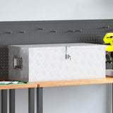 Storage Box Silver 80x39x30 cm Aluminium