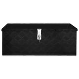 Storage Box Black 80x39x30 cm Aluminium - Side View