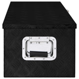 Storage Box Black 80x39x30 cm Aluminium - Top-Down View