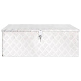 Storage Box Silver 90x47x33.5 cm Aluminium