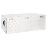 Storage Box Silver 90x47x33.5 cm Aluminium