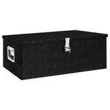 Storage Box Black 90x47x33.5 cm Aluminium - Front View