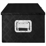 Storage Box Black 90x47x33.5 cm Aluminium - 45-Degree Angle