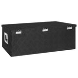Storage Box Black 90x47x33.5 cm Aluminium - Rear View