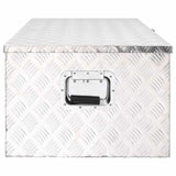 Storage Box Silver 100x55x37 cm Aluminium - 45-Degree Angle