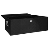 Storage Box Black 100x55x37 cm Aluminium - Rear View