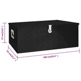 Storage Box Black 100x55x37 cm Aluminium - Extra Image