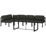 6 Piece Garden Lounge Set with Cushions Aluminium Anthracite