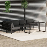 6 Piece Garden Lounge Set with Cushions Aluminium Anthracite