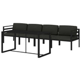 5 Piece Garden Lounge Set with Cushions Aluminium Anthracite