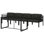 5 Piece Garden Lounge Set with Cushions Aluminium Anthracite