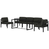 6 Piece Garden Lounge Set with Cushions Aluminium Anthracite