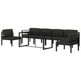 7 Piece Garden Lounge Set with Cushions Aluminium Anthracite