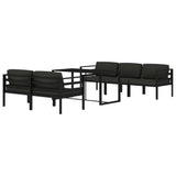 6 Piece Garden Lounge Set with Cushions Aluminium Anthracite