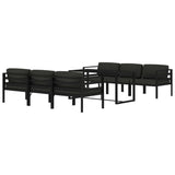 7 Piece Garden Lounge Set with Cushions Aluminium Anthracite