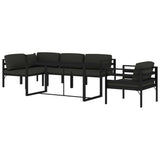 6 Piece Garden Lounge Set with Cushions Aluminium Anthracite