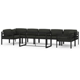 8 Piece Garden Lounge Set with Cushions Aluminium Anthracite