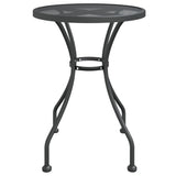 3 Piece Garden Dining Set Expanded Metal Mesh Anthracite