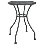 5 Piece Garden Dining Set Expanded Metal Mesh Anthracite - Top-Down View