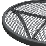 5 Piece Garden Dining Set Expanded Metal Mesh Anthracite - Rear View