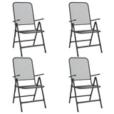 5 Piece Garden Dining Set Expanded Metal Mesh Anthracite - Close-Up Angle