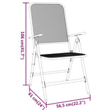 5 Piece Garden Dining Set Expanded Metal Mesh Anthracite - Extra Image