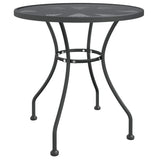 5 Piece Garden Dining Set Expanded Metal Mesh Anthracite - Top-Down View