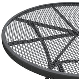 5 Piece Garden Dining Set Expanded Metal Mesh Anthracite - Rear View