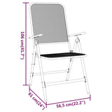 5 Piece Garden Dining Set Expanded Metal Mesh Anthracite - Extra Image